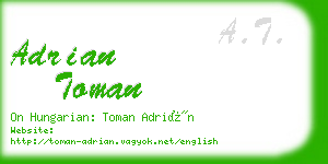 adrian toman business card